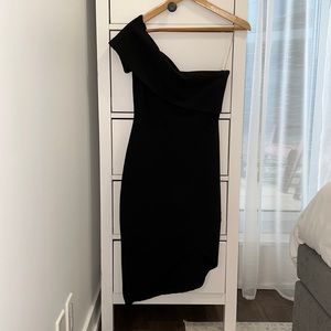 Honey one-shoulder asymmetrical dress